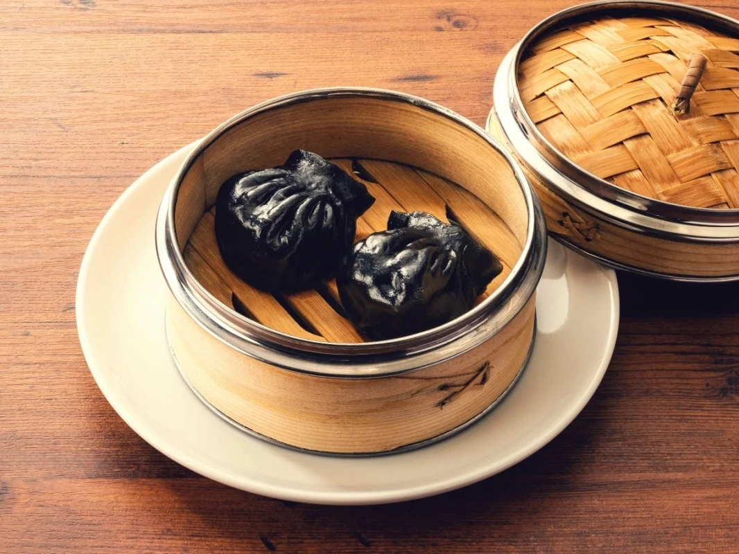 蒸し器に入った点心