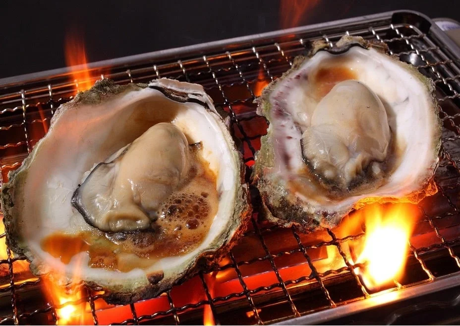 焼き牡蠣、冬グルメ