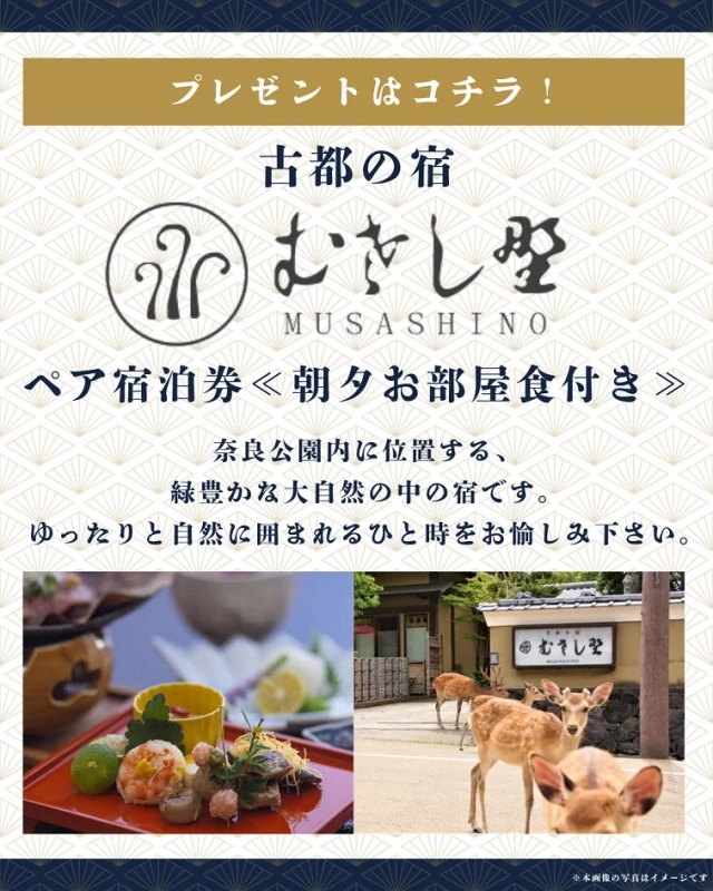 古都の宿むさし野ペア宿泊券イメージ