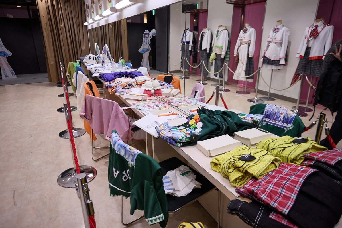 楽屋エリアのイベントグッズ