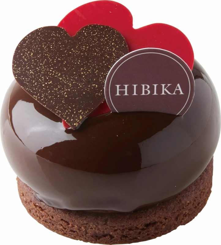 ハート型のチョコレートケーキ