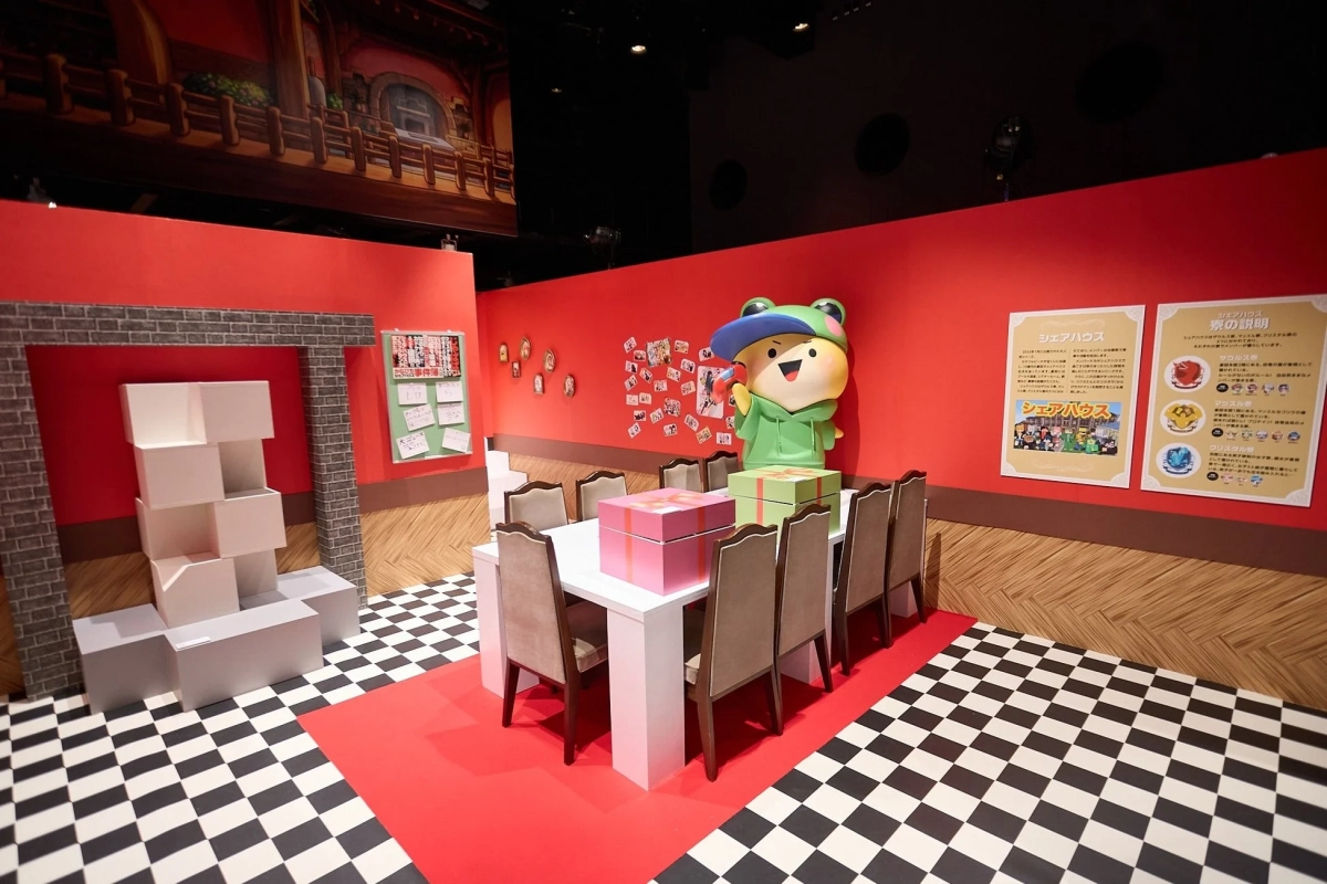 シェアハウスエリアの展示