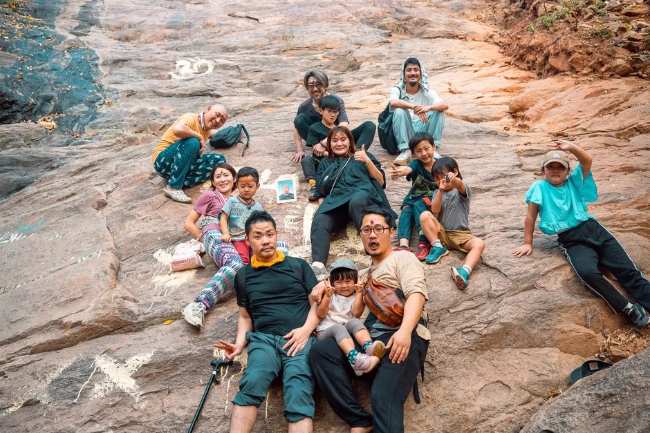 インドでの集合写真