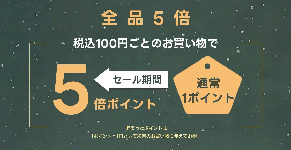 全商品ポイント5倍