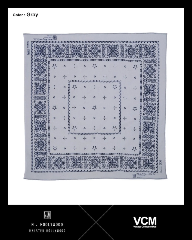 N.HOOLYWOOD × VCM コラボバンダナ (グレー)