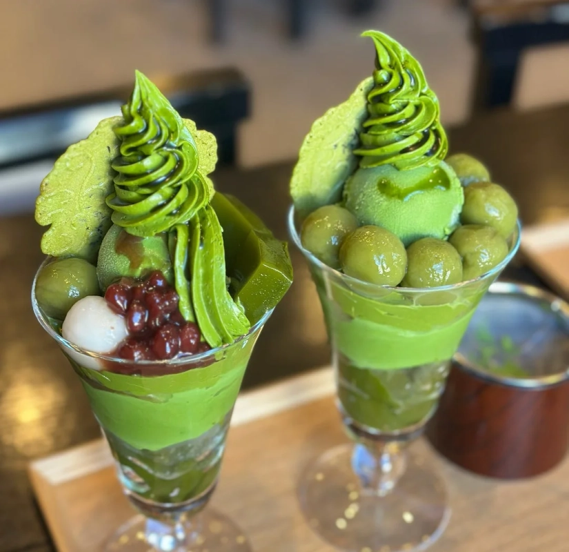 抹茶パフェのバリエーション
