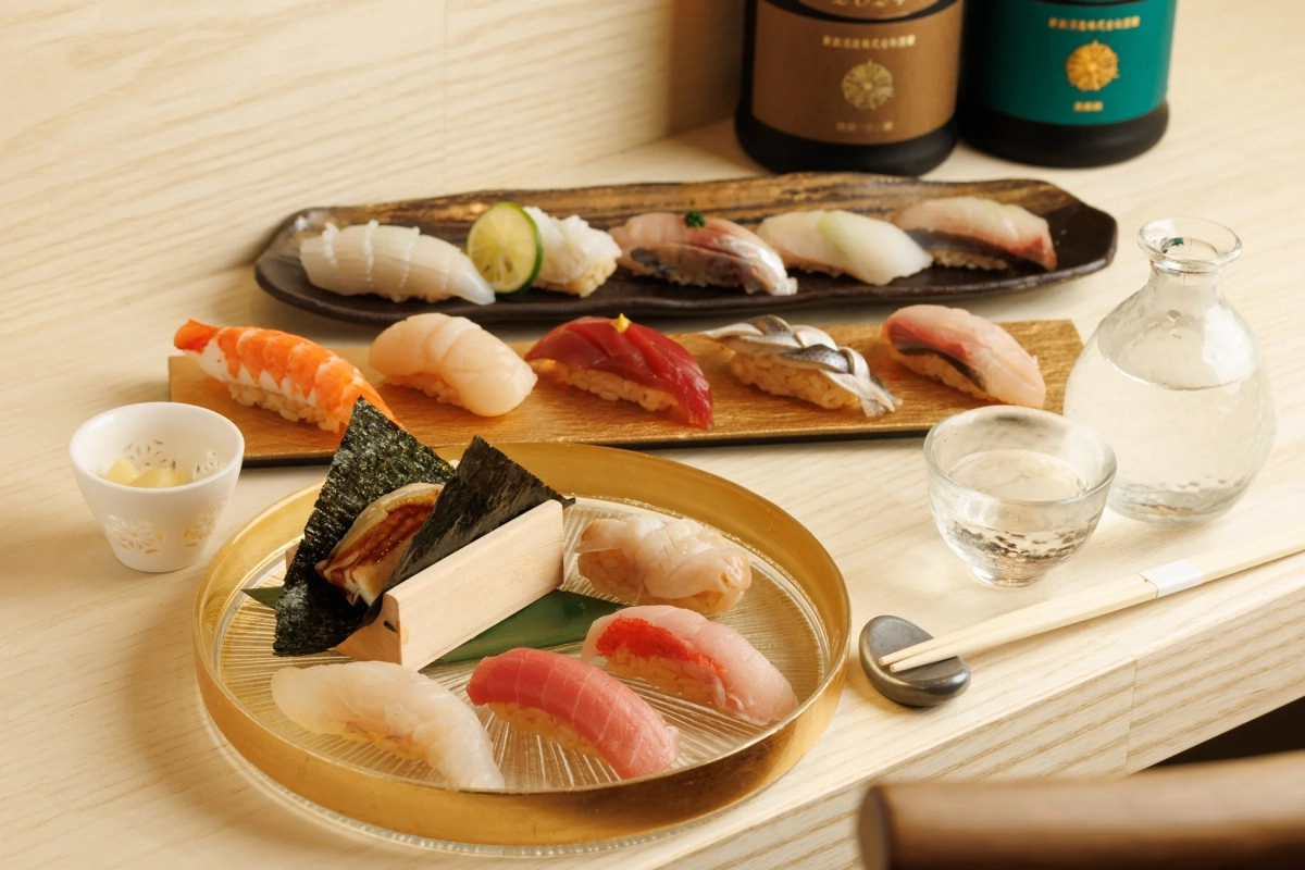 様々な種類の握り寿司