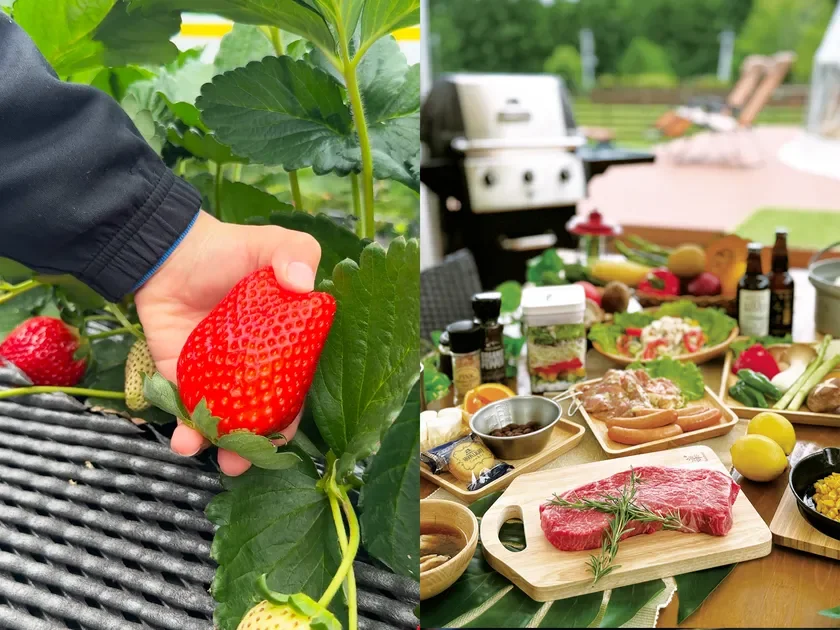 BBQ＆いちご狩り