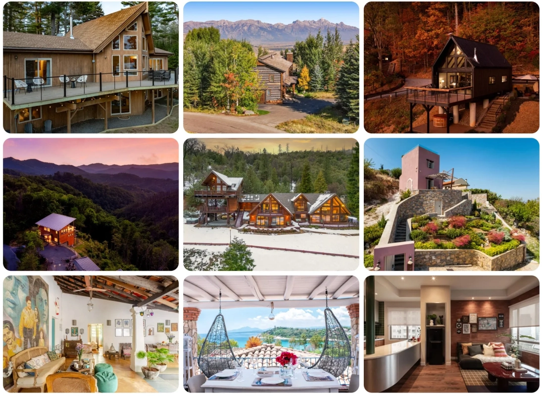 自然豊かなロケーションにある様々なタイプの住宅