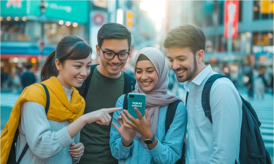 観光を楽しむ人々のイメージ