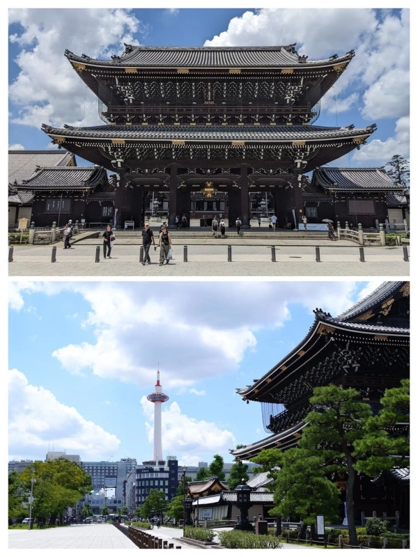 東本願寺門前と京都タワー