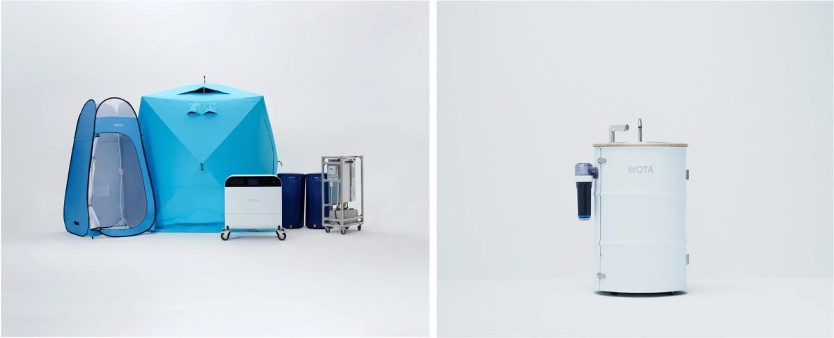 水処理システム、ポータブルシャワー、貯水タンク