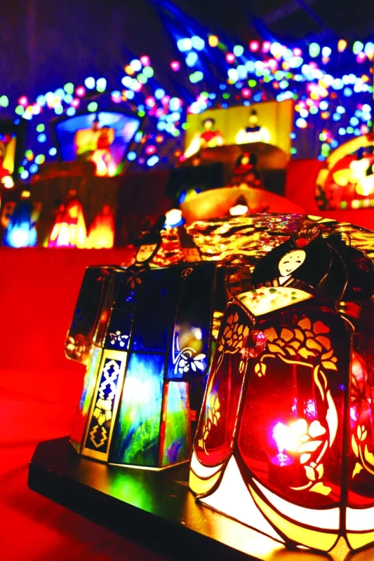 ステンドグラスのお雛様