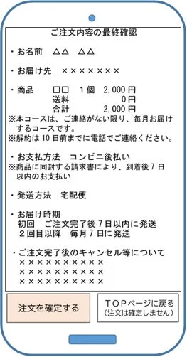 最終確認画面の例