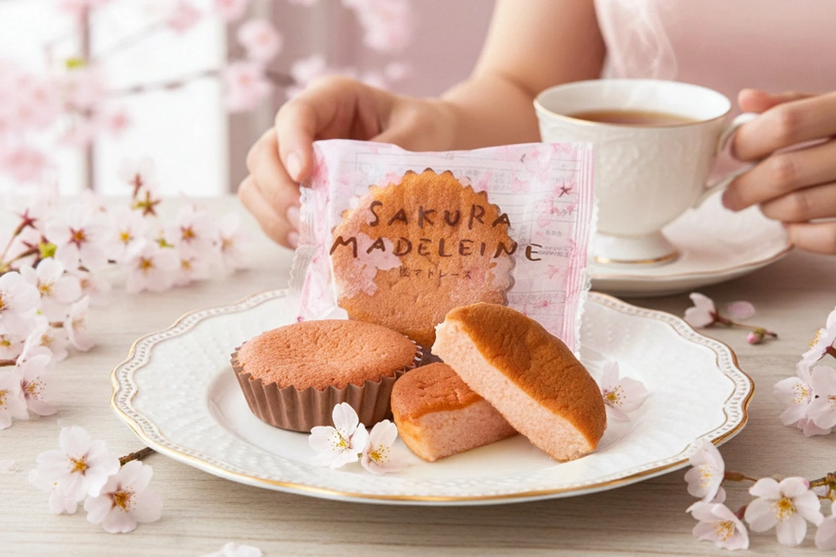 桜マドレーヌとティータイム