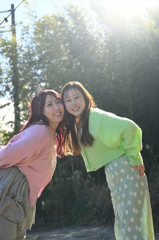 BBQを楽しむ馬場ももこさんとゆめっちさん