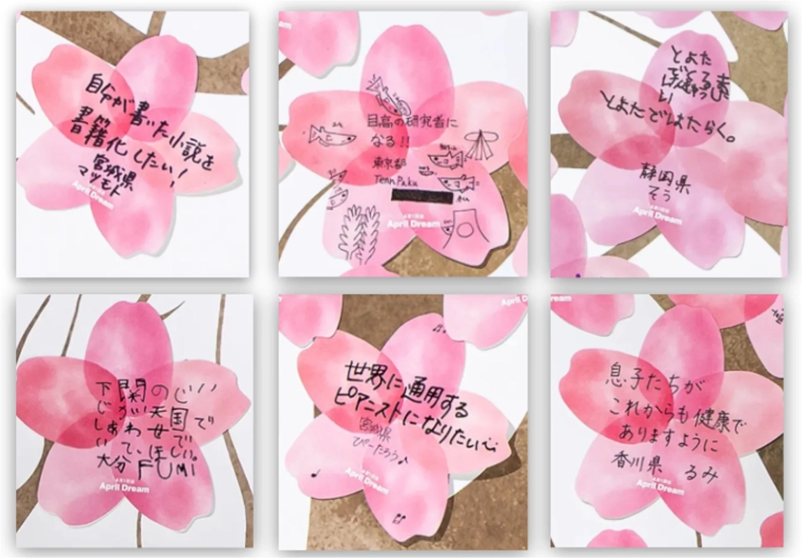 昨年のDreamハガキに書かれた夢の付箋