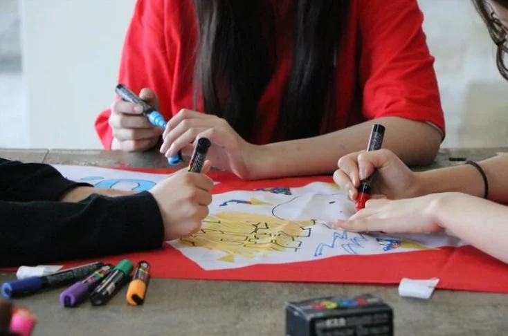 応援グッズづくりのワークショップ