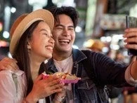 カップルのセルフィー