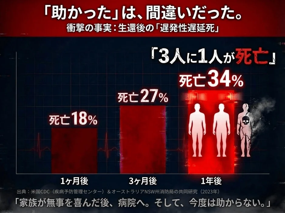 生還後の「遅発性遅延死」に関する衝撃的な統計データ