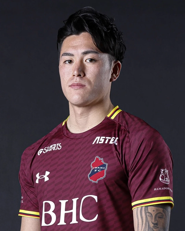 いわきFCユニフォームの熊田直紀選手