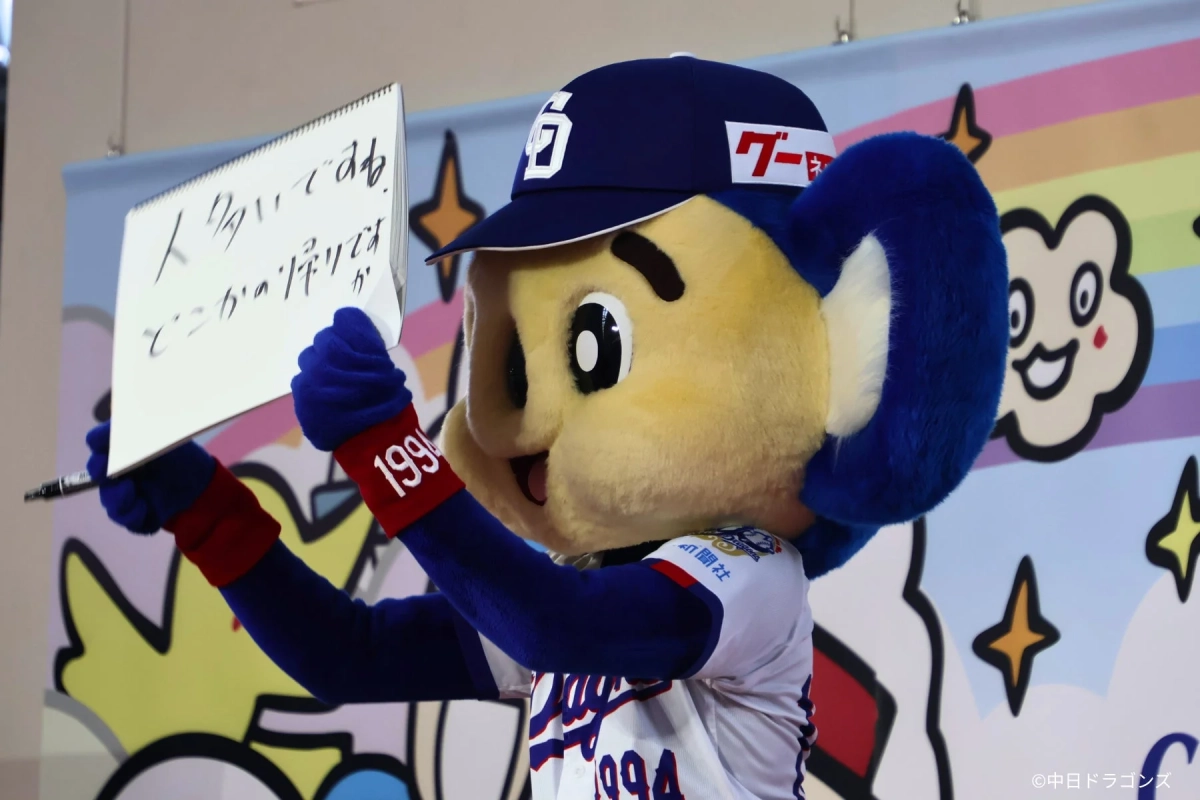ドアラがフリップで話す様子
