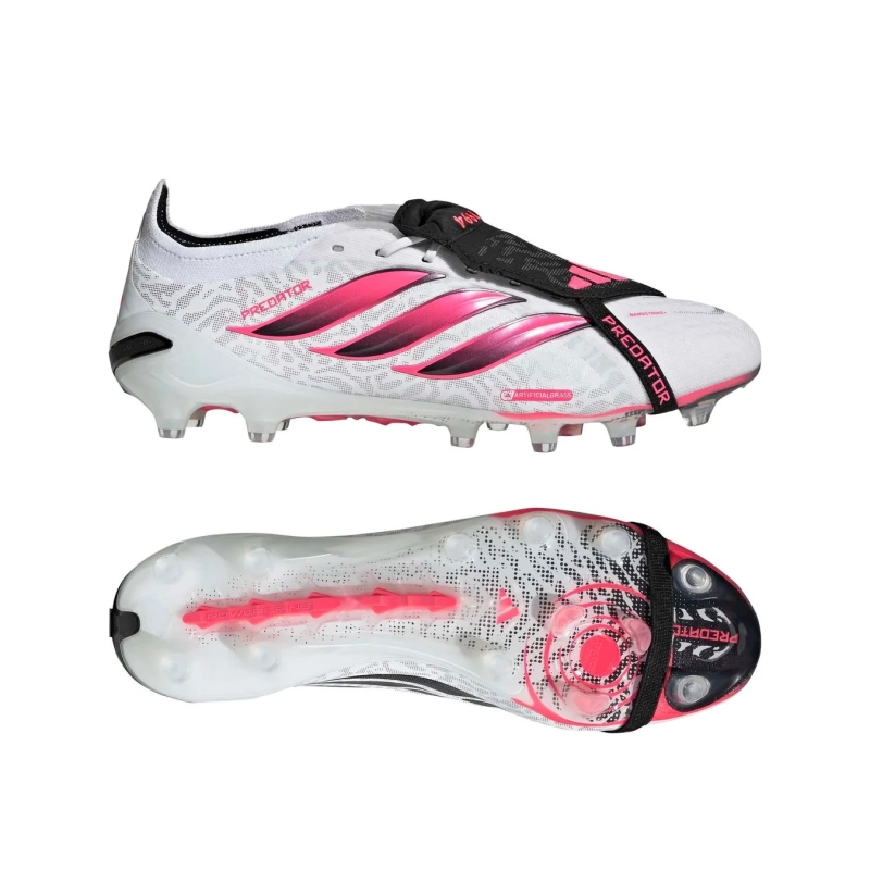 白とピンクのアディダス F50 HYPERFAST ELITE AG サッカースパイク