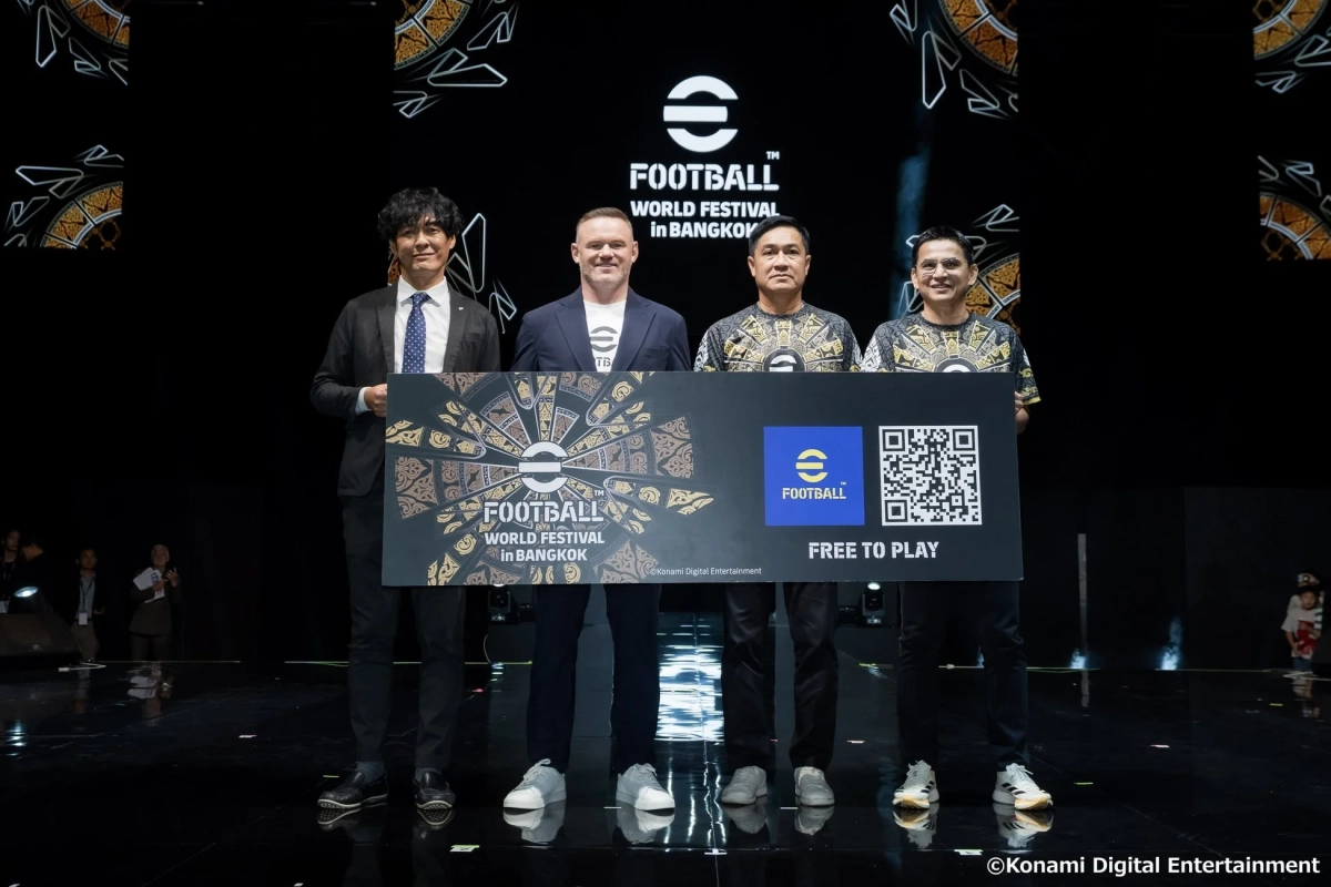 eFootball™ World Festival in Bangkokイベント風景、ルーニー氏登壇