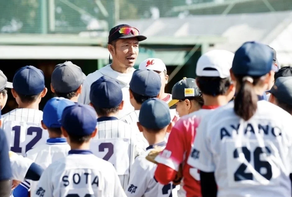 野球指導の様子